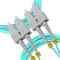 DigitX.it Cable Fibra Óptica - Tirante - Patch Cord SC SC MULTIMODE Duplex Aqua OM3 MT. 3