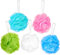 BRUBAKER Cosmetics - Fleur de bain & douche - Lot de 5 - Éponge exfoliante - Qualité supérieure - Nylon - Couleurs assorties