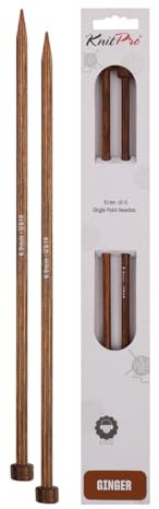 KnitPro Ginger Single Pointed Needles 10 (25cm) | 6.00mm