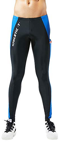 Yowablo Kompressionshose Base Layer Long Sleeve Herren Sport Long Tight Funktionsbekleidung Pants Long (L,1- Schwarz)