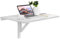 GOPLUS Wandtisch Hängetisch Klappbar, Klapptisch Platzsparend, Tragbarer Verstellbarer Wandklapptisch aus MDF und Kiefer, 80 x 60 x 45 cm, Laptoptisch Schreibtisch für Wohnzimmer Esszimmer (Weiß)