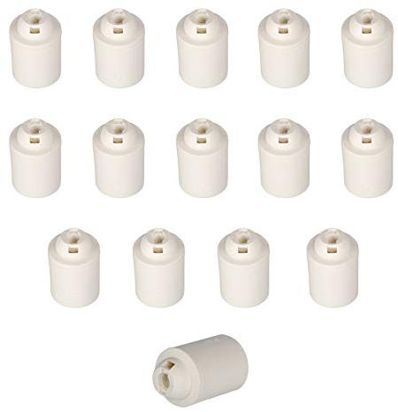 E27 Lampenfassung (PBT), Mantel glatt Weiß (RAL 9003) 15 Stk.