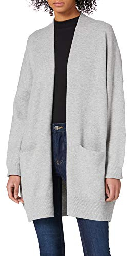 ICHI Damen IHALPA CA7 Strickjacke, 200318_Grey Melange, M/L