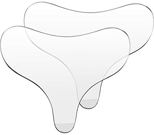2 Stück Wiederverwendbare Silikon Brustpolster, Dekolleté-Pads Brust Falten Pads Anti Falten Entferner zur Vorbeugung und Glättung der Haut