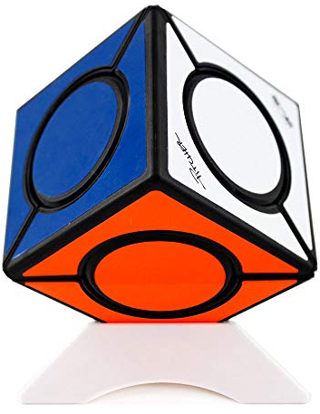 FunnyGoo Oostiftun MOFANGGE Fangyuan Skewb Irregular Six Spot Cube Puzzle Mo fang ge fangyuan Skewb Würfel Schwarz mit einem Würfel Stand
