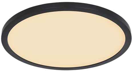 GLOBO Lighting LED-Deckenleuchte - Ø 29,4 cm - Schwarz - Weiß - Kunststoff - dimmbar