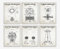 Tesla Posters Set of 6 Nikola Tesla Patent Prints Engineering Wall Art (Unframed) (20cm x 25cm)