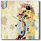 Coloray Uhr auf Leinwand 30x30cm Wand Uhr Ohne tickendes Geräusch Dekoration Wohnzimmer Segeltuch - Gustav Klimt