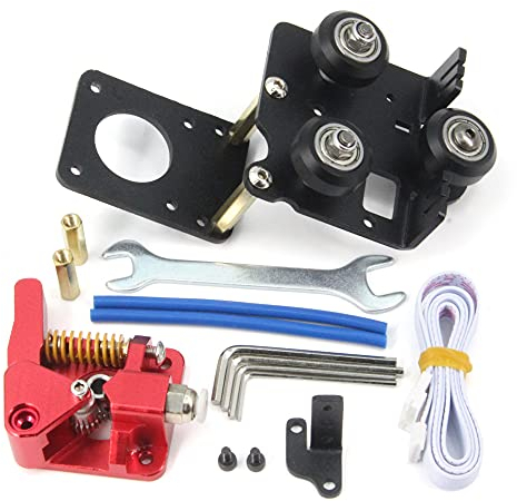 Zeberoxyz Direct Drive Doppelzahnrad-Extruder Upgrade Support Plate with Pulleys Kit Easy Print Flexible Filament für Ender 3 V2 Ender 3series CR-10series 3D Drucker (Doppelzahnrad-Extruder-Kit)