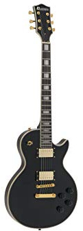 DIMAVERY LP-530 E-Gitarre, schwarz/gold