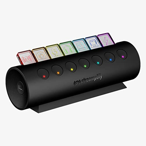 Streamplify HUB CTRL 7 USB Hub - USB 3.0 Ports, Power Charging, RGB Lighting, Acrylic Icons, Cable Management
