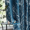 FMFUNCTEX Blau Silber Blickdichte Vorhänge Metallic Zweig Muster Verdunkelungsvorhänge mit Ösen Thermovorhang Hitzeschutz Gardinen für Wohnzimmer Schlafzimmer 2er Set, 245 x 132 cm (H x B)