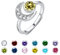 August Geburtsstein Ringe für Frauen - 925 Sterling Silber Mond Ringe - Verstellbarer Offener Ring - Jahrestag & Geburtstag Schmuck - Geschenk für Frau, Mutter, Tochter, Freundin