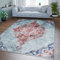TT Home Wohnzimmer Teppich Flachgewebe Marokkanisch Design Used Look Ornamente Waschbar, Farbe:Türkis, Größe:80x150 cm