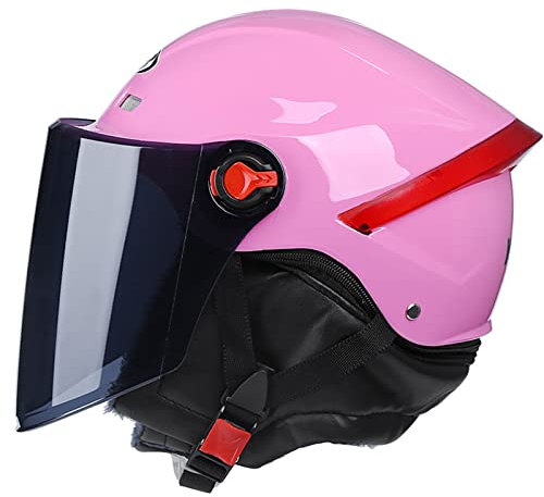 Casques Vintage à Face Ouverte avec Visiere, Casque Jet Demi-Casques Retro ECE Homologué Casque Cap de Moto Vintage pour 4 Seasons Adult Cruiser Chopper Scooter(56-62cm) (Color : X1)