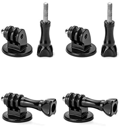 QWORK® 4X Adaptador de trípode con 4X Tornillos de Mariposa, Compatible con cámaras GoPro Session, GoPro Fusion, GoPro Hero, GoPro MAX, dji Osmo, SJCAM, Xiaomi
