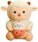 Herbests 45CM Schaf Plüschtier Niedliches Plüsch Kuscheltier Stofftierpuppe Bubble Tea Plüschtier Kawaii Puppenspielzeug Tier Plüsch Kissen Weiches Schlafkissen Geburtstagsgeschenk für Mädchen Jungen