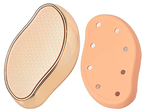G.Liane Nano Glas Fußfeile Raspel - Kristallglas Hornhautentferner mit Schutzdeckel Trocken&Nass Perfekte Schmerzlose Fußpflege Hornhauthobel für Harte Tote Haut Schwielen Rissigen Fuß(Gold)