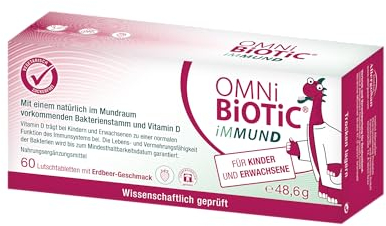 OMNi BiOTiC iMMUND | 60 Lutschtabletten | 1 Bakterienstamm | 1 Mrd. Keime pro Lutschtablette | Vitamin D | Vegetarisch | Zuckerfrei | Zur täglichen Anwendung | Für Erwachsene und Kinder