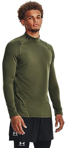 Under Armour Herren Fitted Mock Langarm Marine Od Green S