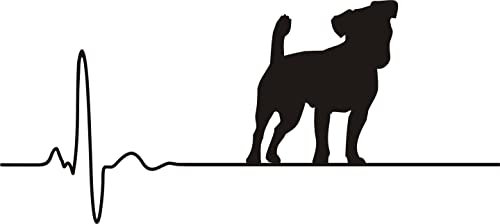 Autoaufkleber: 'Jack_Russel_Terrier' - Hundeaufkleber, Aufkleber (Grau - 200 mm x 90 mm)