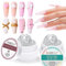 AIMEILI Solid Builder and Glue Gel for Nail Extension, Clear UV LED Hard Gel, Carving and Rhinestones Glue for Nail Art Salon Home Use 2x15g