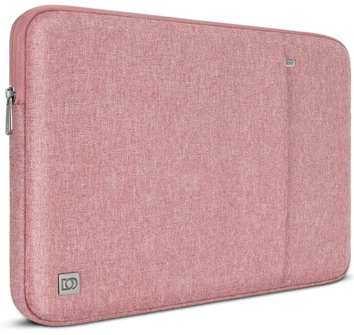 DOMISO 15.6 inch Laptop Case Sleeve Protective Cover Compatible with 16 inch MacBook Pro M4 M3 M2/Pro Max,15.6-16 inch HP Dell ASUS Lenovo Chromebook,Waterproof Computer Cases Bag,Pink
