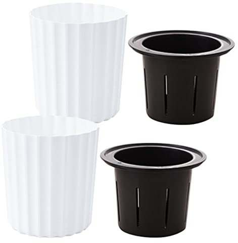 2 Stück selbstbewässernde Töpfe, Kunststoff-Pflanztöpfe, Wasseranzeige, Blumenkübel, Pflanzgefäße für Kinderzimmer, für alle Zimmerpflanzen, Blumen, Usambaraveilchen