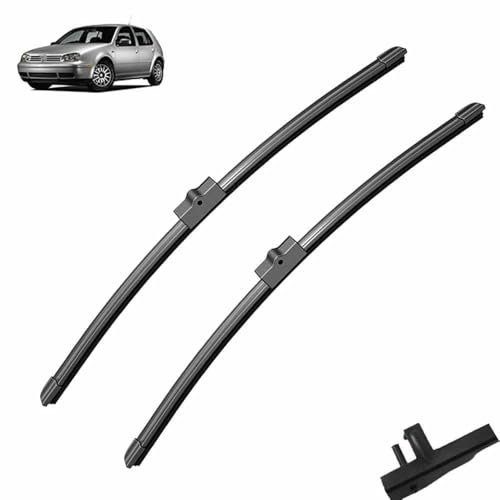 2 limpiaparabrisas delanteros compatible con VW Golf 4 IV MK4 1J R32 1997-2004 GTI TDI parabrisas ventana 21 + 19 (Color : LHD, Size : 1997-2002)