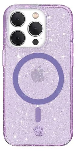 VELVET CAVIAR for iPhone 15 Pro Case Purple Glitter - Compatible with MagSafe - 10ft Drop Tested - Lilac Stardust Sparkly Bling Cases