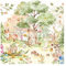 Bilderwelten Fototapete Kinderzimmer Aquarell Waldtiere 288 x 288 cm Vlies-Tapete XXL Smart Wandtapete Wanddekoration Kindertapete