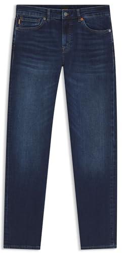 BOSS Maine Regular-fit Jeans Aus Dunkelblauem Stretch-Denim