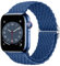 Nepfaivy Geflochtenes Armband Kompatibel mit Apple Watch Armband 45mm 44mm 46mm 49mm 42mm für Damen Herren, Nylon Stoff Sport Elastisches Band für iWatch Series 10/9/8/Ultra/SE/7/6/5/4/3/2/1, Blau