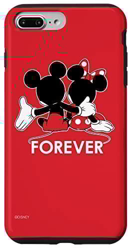 iPhone 7 Plus/8 Plus Disney Mickey and Minnie Mouse Silhouettes Forever Red Case