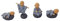 BESPORTBLE Garten 12St Statue eines Gartenmönchs süße Mönchsstatue niedliche kleine Buddha-Statue Barometer Gartenverzierung PVC-Mönch Karikatur Moos Kleiner Mönch Puppe Ornamente Moosdekor