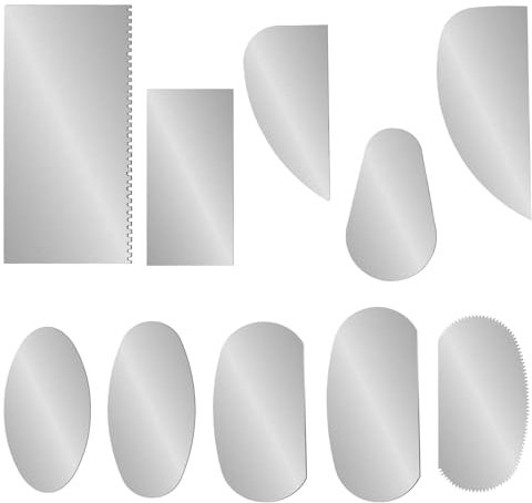 10 Pcs Steel Pottery Tools Clay Ribs Stainless Steel Serrated Scraper Crafts Tool Sculpture Modeling Cutter Scraper Ceramics Sculpting Tools Kits for Sculpting Texturing Artists Modeling Potter