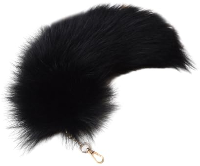 MULAIDI Fuchsschwanz-Schlüsselanhänger, Farbverlauf, Fuchs, Pelz, Schwanz, Schlüsselanhänger, hängende Ornamente, Taschenanhänger, Auto-Schlüsselanhänger, Handtaschen-Dekorationen für Frauen und