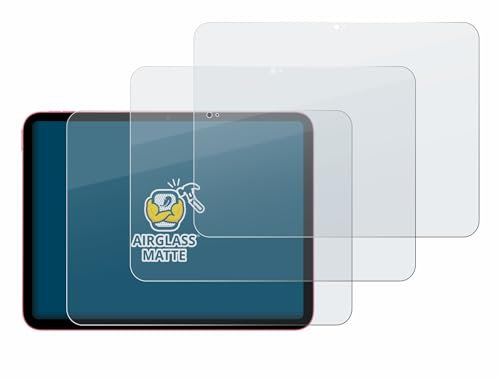BROTECT Entspiegelungs Schutzglas für Apple iPad 10.9 2022 (10. Gen.) (3 Stück) Schutzfolie Panzer Folie Glas Matt [Kratzfest 9H, Anti-Reflex]