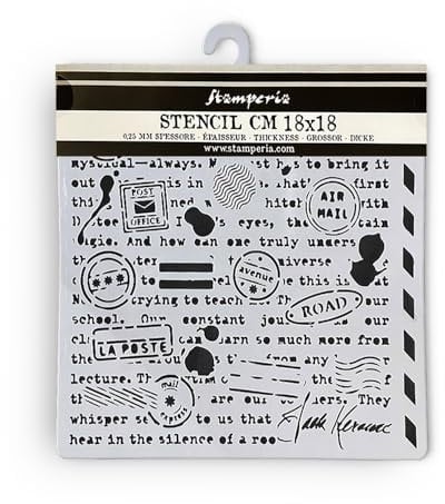 Stamperia KSTDQ105 Shabby Rose Black 18 x 18 x 0.2 cm