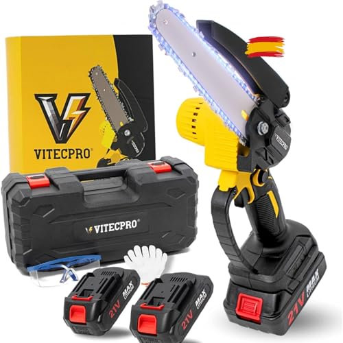 Vitecpro® Mini Sierra Eléctrica A Batería, Motosierra De Mano Para Poda, Mini Motosierra Portátil, Serrucho Eléctrico, Sierra Para Podar Árboles, Herramienta De Jardinería