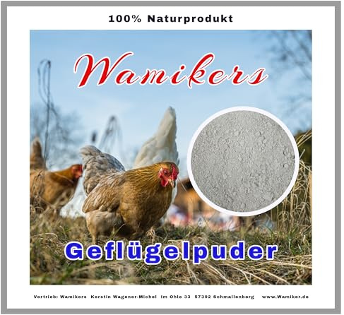 Geflügeleinstreu 25 kg, Badesand Diabas Urgesteinsmehl für Hühner, Tauben & Geflügel, Naturprodukt zur Feder- & Stallpflege, aktiver Schutz vor Parasiten Milben Neu