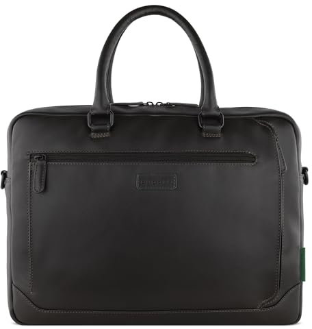 bugatti Clark Aktentasche mit 15 Laptopfach aus hochwertigem Leder in Braun