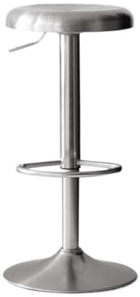 RUVOO Barhocker Barstuhl Barhocker Aus Edelstahl, Höhenverstellbar, 360 ° Drehbar, Barstuhl, Thekenhöhe, Hochstuhl Mit Fußstütze Barstühle Barsessel