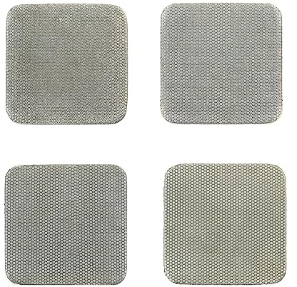 MiJunHD 4 cuscinetti lucidanti a mano con diamante, 60/100/200/400, grana 65 mm x blocco abrasivo da 65 mm, tipo sottile, base in spugna flessibile, adatto per tagliare, levigare angoli stretti