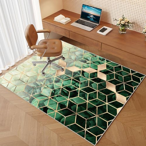 Bodenschutzmatte Bürostuhl Verschiedene Größen Bürostuhl Unterlage geeignet für Parkett Laminat Teppich Fliesen Hartböden Rechteckig Non Slip Gaming Schreibtischstuhl Schutz Matte 80 x 120 cm