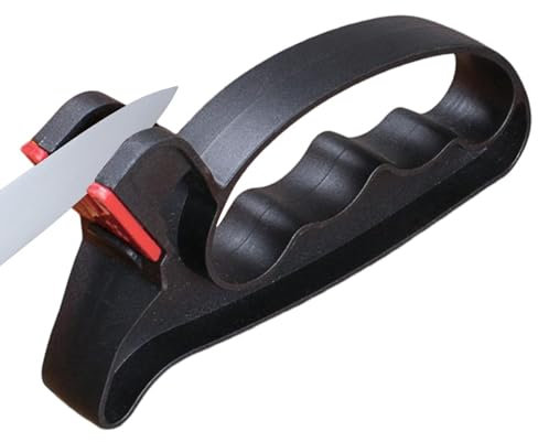 Manuelle Messerschärfer - Handmesserschärfer | Schnellschärfwerkzeug | Ergonomisches Design Mit Edlem Finish | Messerschärfer Rutschfest, Leicht Zu Bedienen, Ideal Für Hobby- & Profiköche