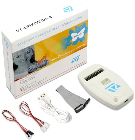 AYWHP ST-LINK/V2 CN für STM32 & STM8 - JTAG/SWD/Swim Debugger/Programmierer/Emulator mit 5V USB Stromversorgung, Hochgeschwindigkeits-Kompatibilität & LED Statusanzeige