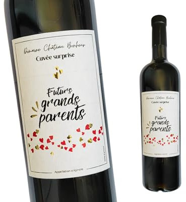 Etiquette de bouteille annonce grossesse (Grands parents)