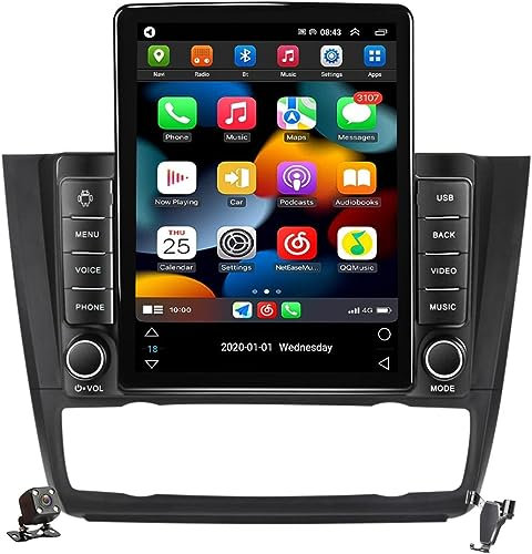 Radio Android 10 Doble DIN para BMW Serie 1 E81/E82/E87/E88 (2004-2012): Pantalla táctil de 10,4, GPS, WiFi 4G, CarPlay, Reproductor de vídeo Multimedia y Radio FM.