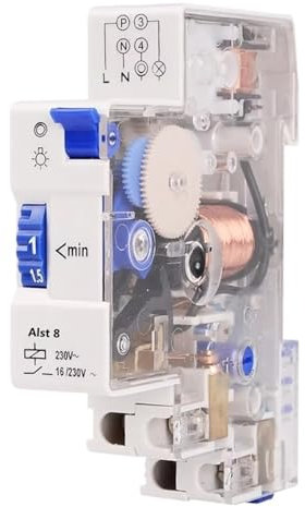 ALST8 (E8) Controlador temporizador de interruptor de luz de escalera E8 16A 220V 1-7 minutos Temporizador de 1 a 7 minutos
